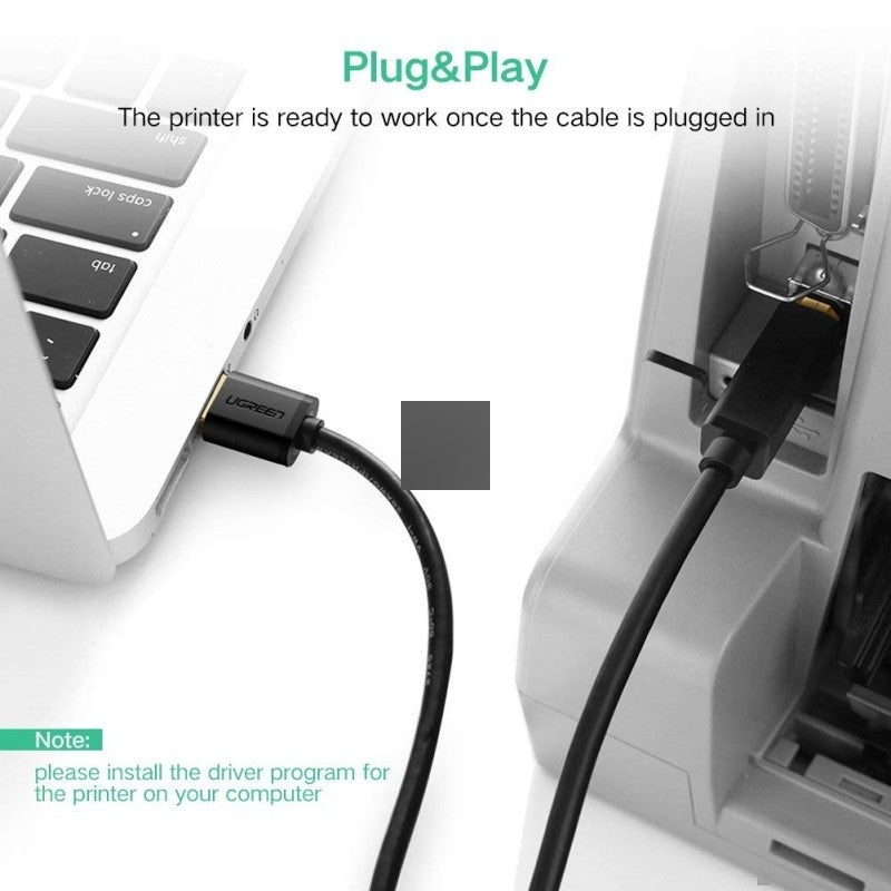 Ugreen Cable Printer 10M USB 2.0 A US122-10374 3