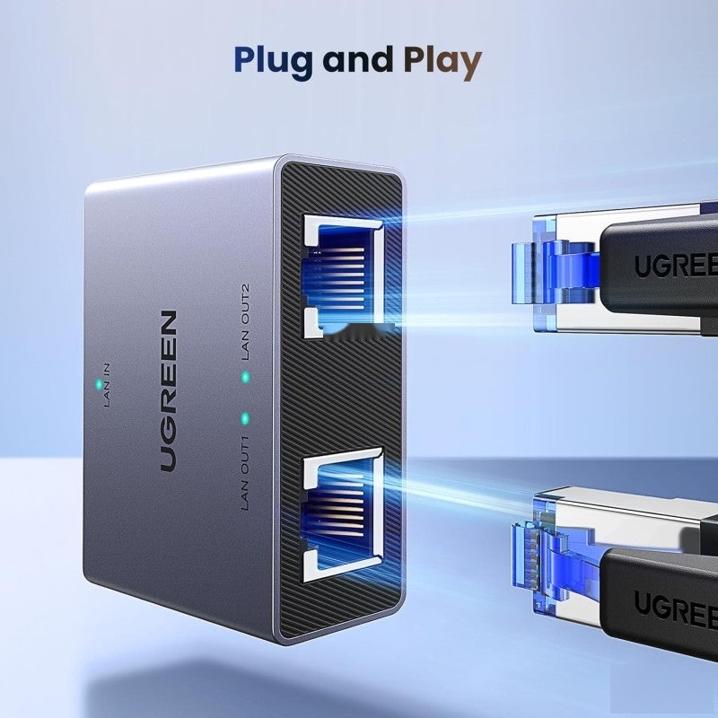 UGREEN Gigabit Ethernet Splitter 1 TO 2 up to 100meter transmission without signal loss - NW301 45311 2