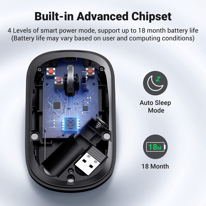 Mouse Wireless UGREEN MU001 BLACK 90372 5