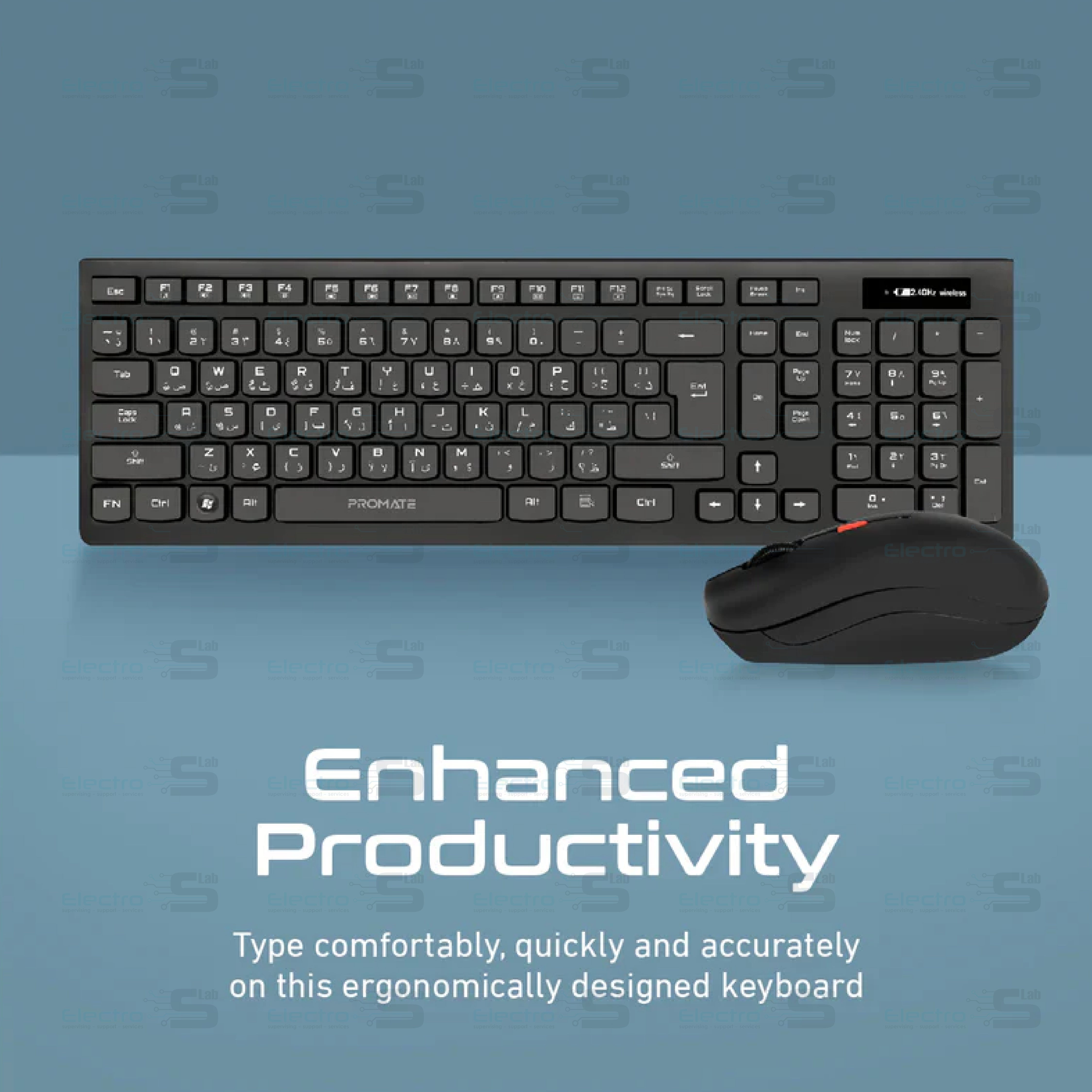 keyboard and Mouse Promate Wireless Combo 120 3