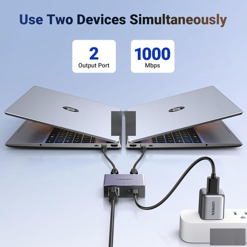 UGREEN Gigabit Ethernet Splitter 1 TO 2 up to 100meter transmission without signal loss - NW301 45311 5