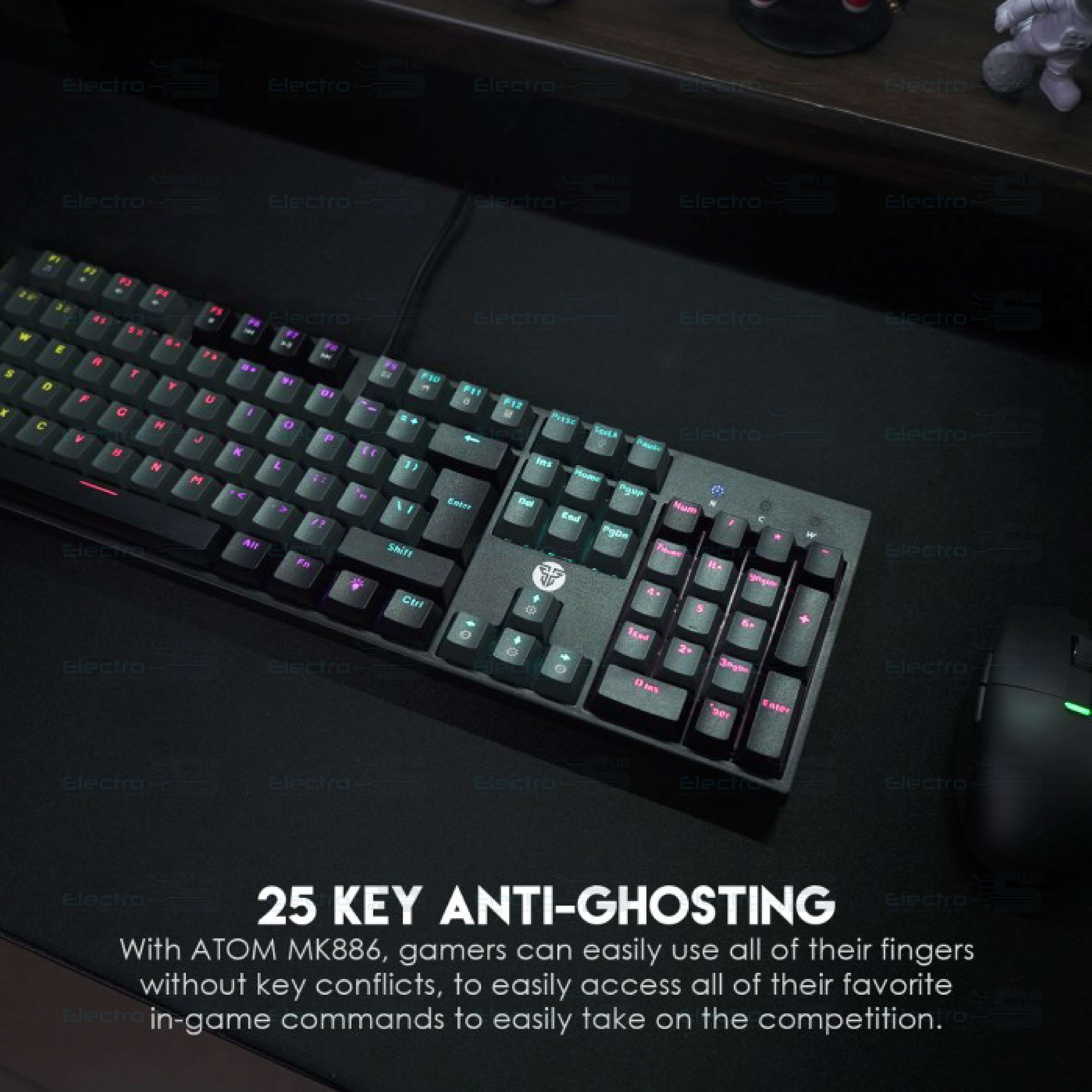 Keyboard Wired Fantech Atom MK886 Mechanical RGB 3