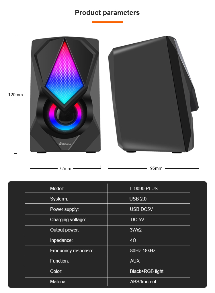 Kisonli L9090 Plus Usb 2 0 Channel Speaker 3