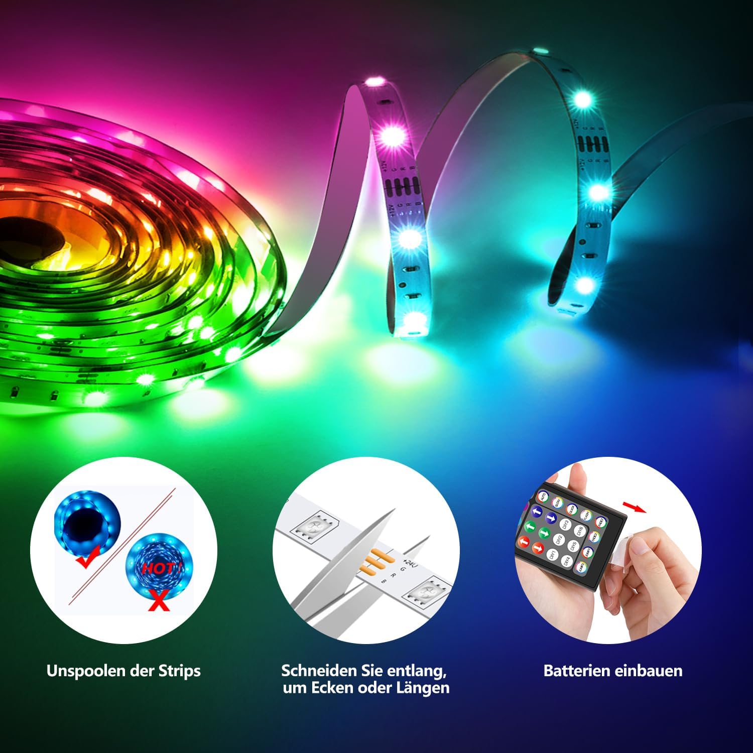 LED STRIP USB 5V BLUETOOTH NON WATERPROOF 3 METER 5