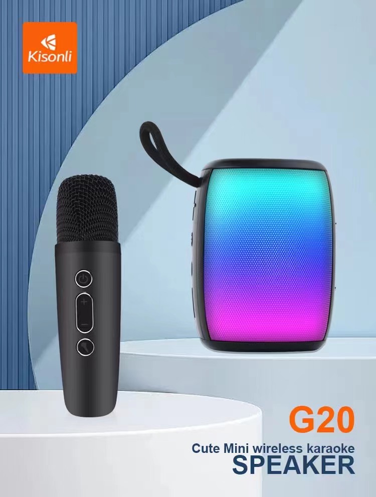 KISONLI G20 Bluetooth RGB Speaker With Wireless Microphone