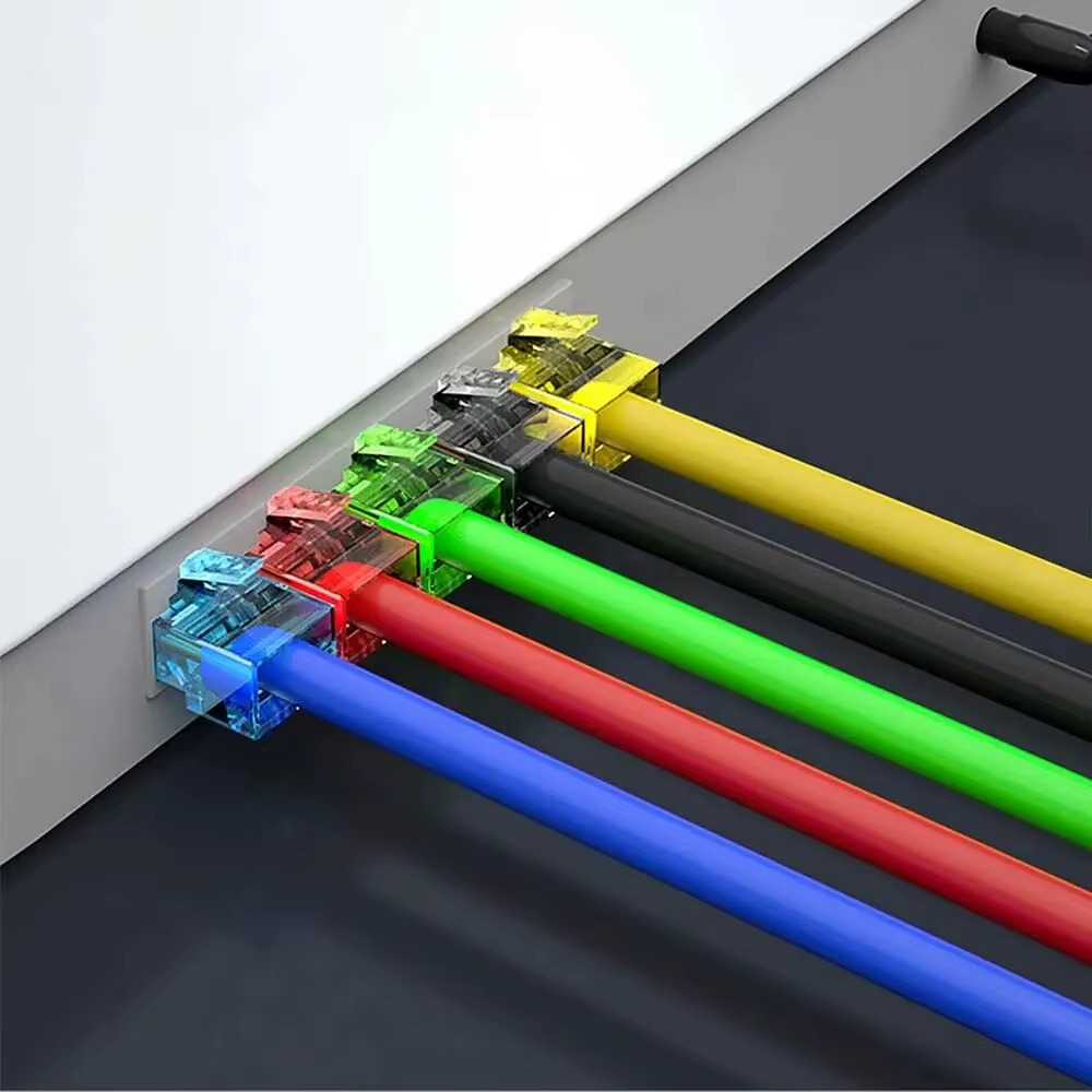 100 PIECES RG45 CAT 6 OPEN SIDE COLORED PACKED 4