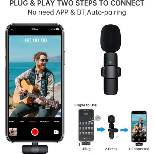 K9 SINGLE WIRELESS MICROPHONE IPHONE PLUG 6