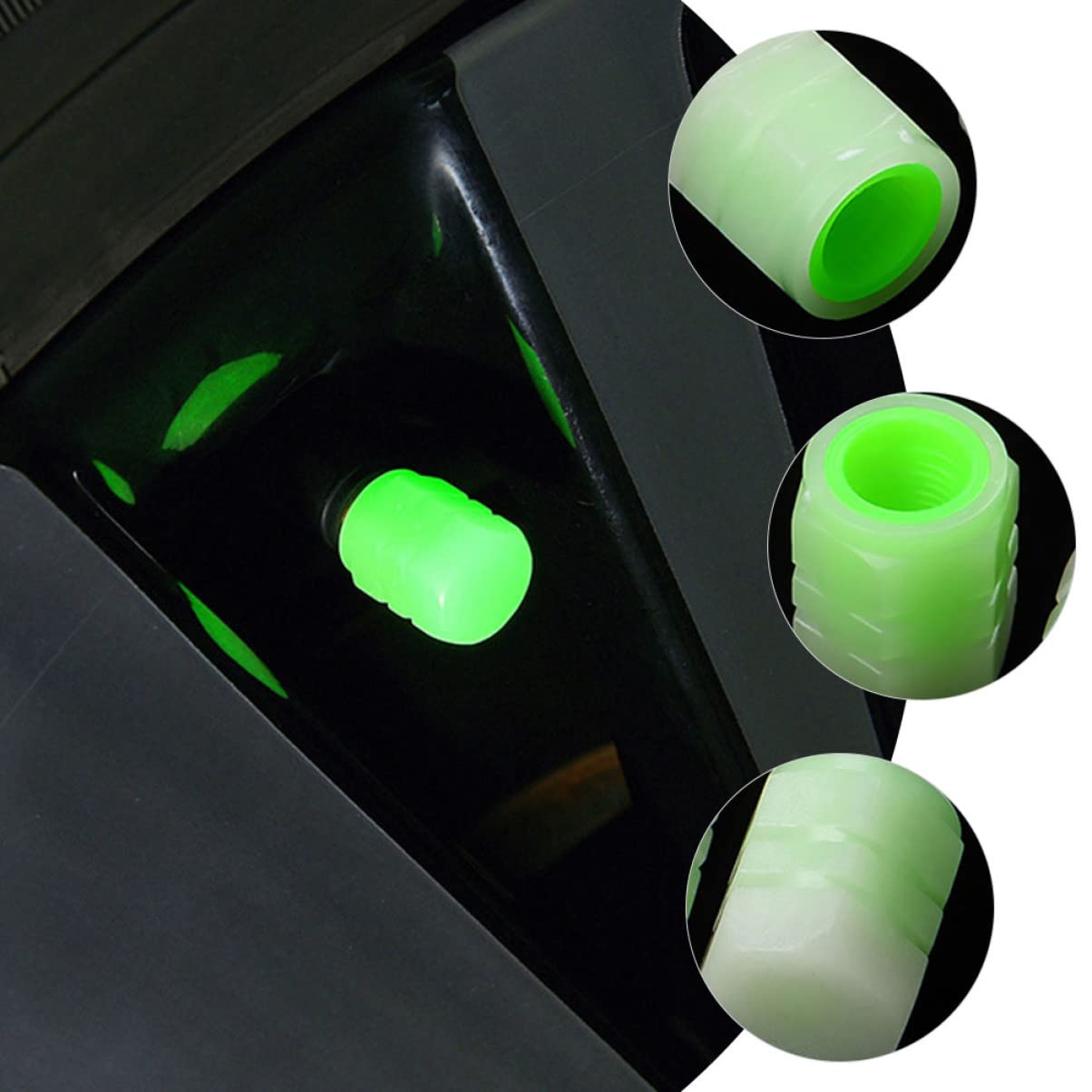 SET OF 4 LUMINOUS CAR WHEEL CAPS 4