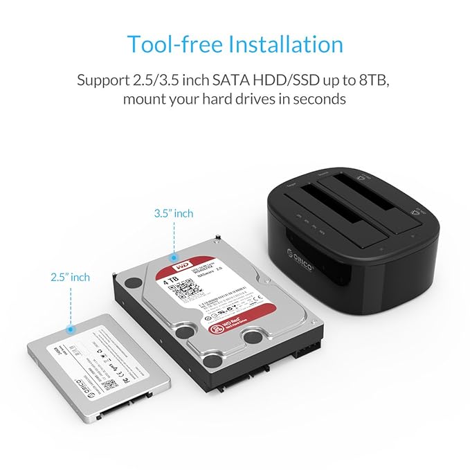 2 BAY OFFLINE CLONE HDD DOCKING USB 3.0 ORICO 4