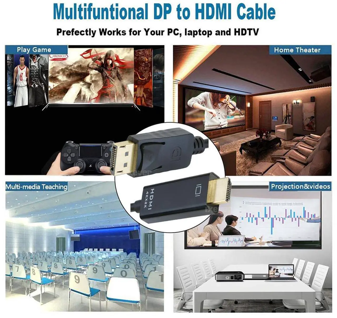 CABLE DISPLAY TO HDMI 4K 1.8M 4