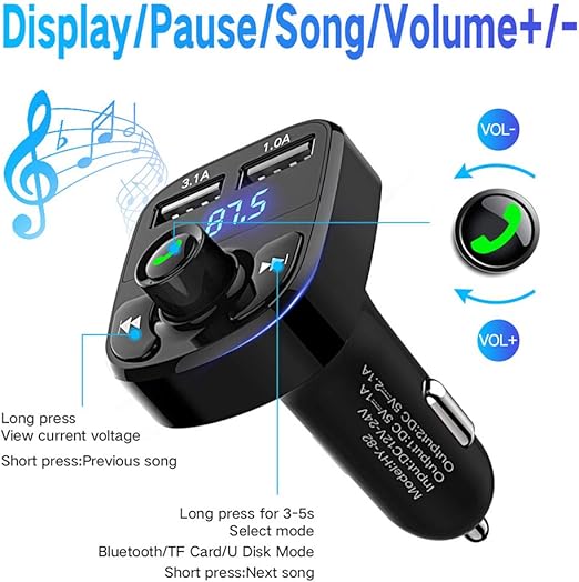 CAR FM MODULATOR BLUETOOTH 3 MODELS 2