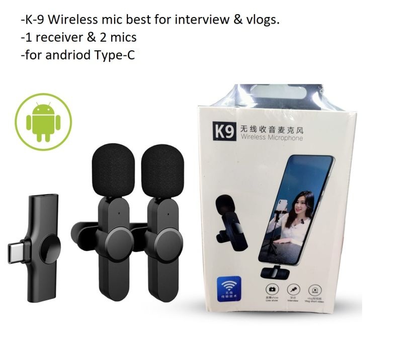 K9 DUAL WIRELESS 2 MICROPHONES TYPE C PLUG 4