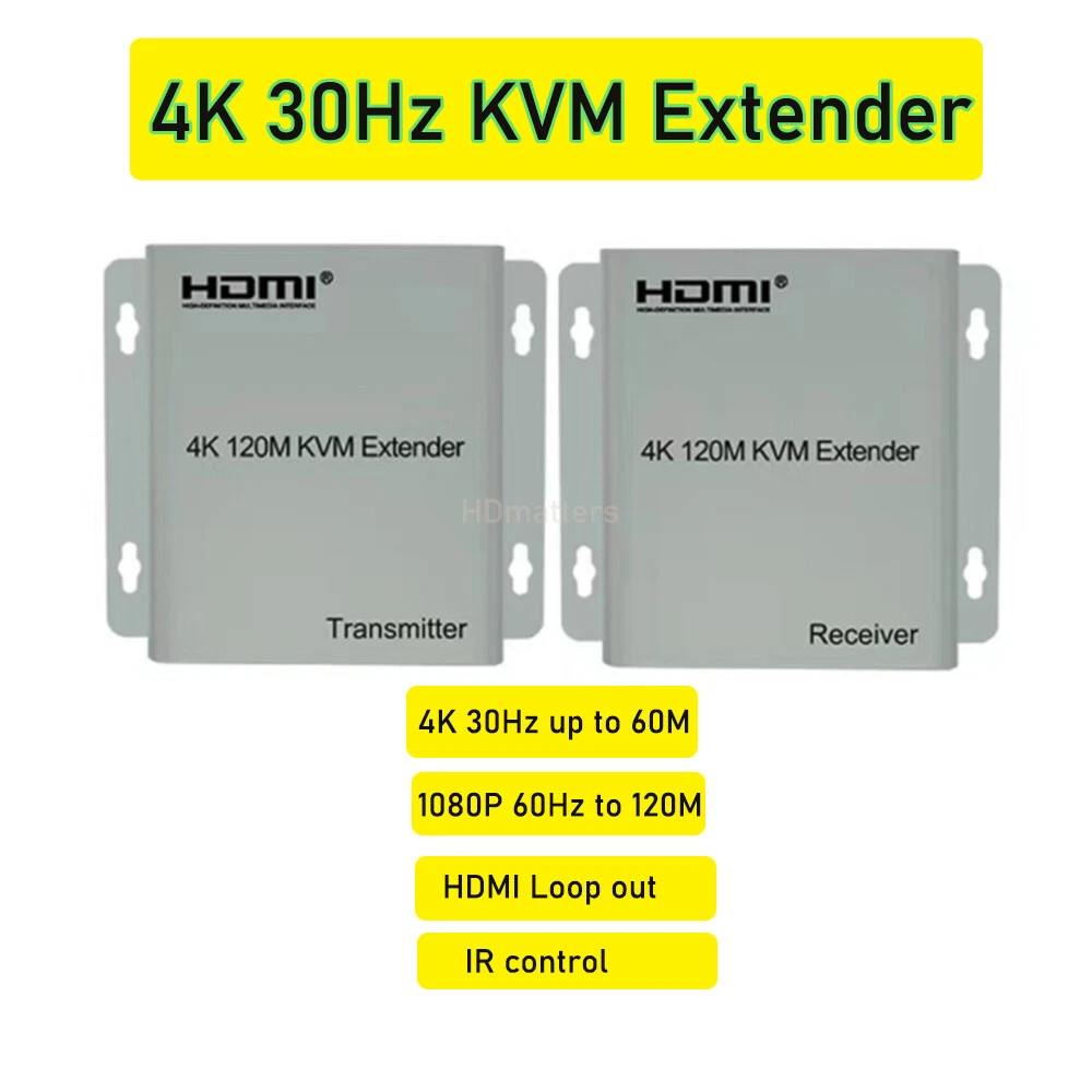 HDMI EXTENDER THROUGH LAN 120M WITH USB 4K 2