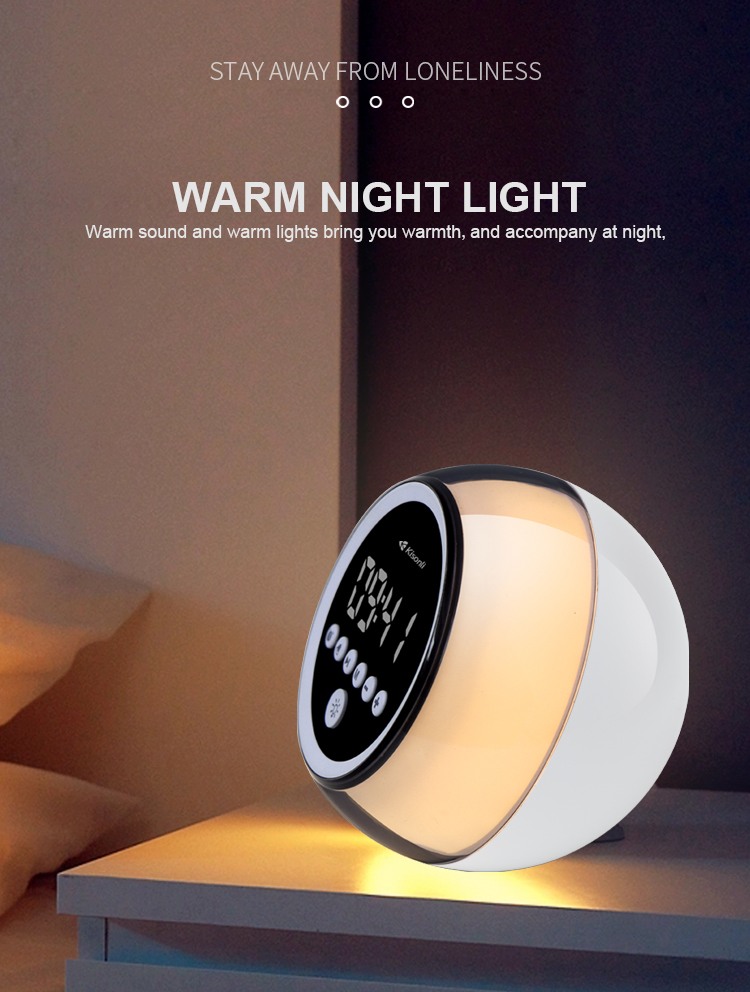 Kisonli Bluetooth Speaker & Alarm Clock Q6C 1200mah Battery 5W RGB 2
