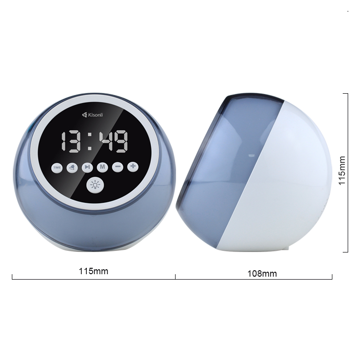 Kisonli Bluetooth Speaker & Alarm Clock Q6C 1200mah Battery 5W RGB 3
