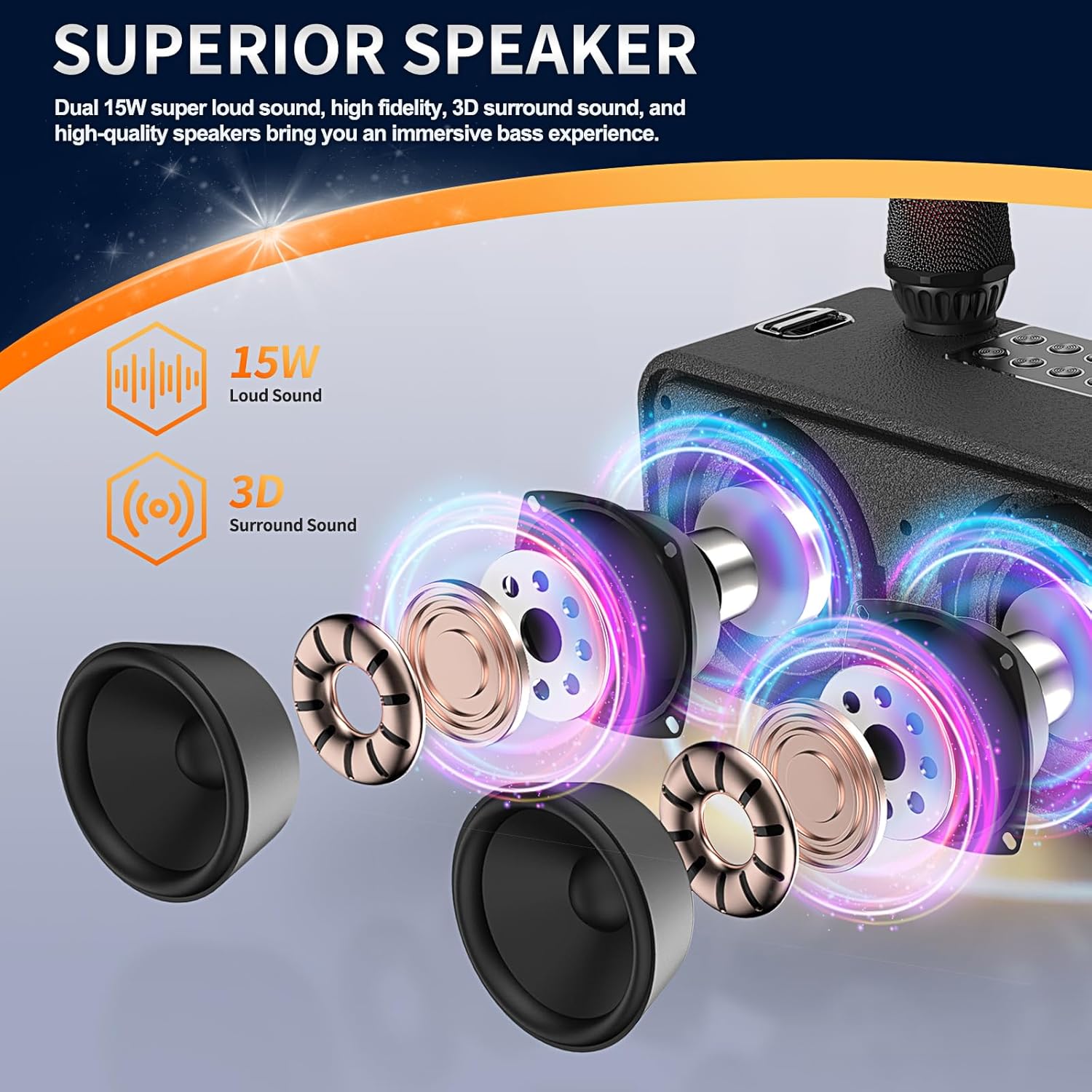 Speaker Rk 01 Rgb With 2 Microphones 2
