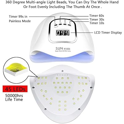 UV LED PROFESSIONAL NAIL LAMP 120W HIGH POWER 4
