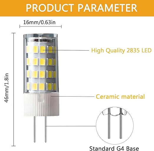 CERAMIC MATERIAL LED G4 5W 220V WARM LIGHT 2