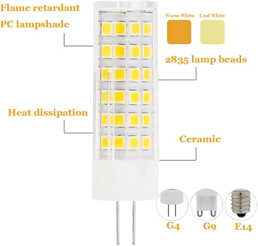 CERAMIC MATERIAL LED G4 5W 220V WARM LIGHT 3