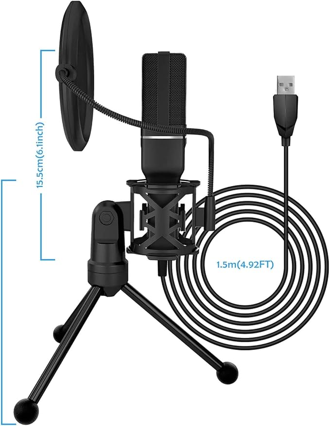 Microphone Sf 777r With Tripod Usb Rgb Gaming 2