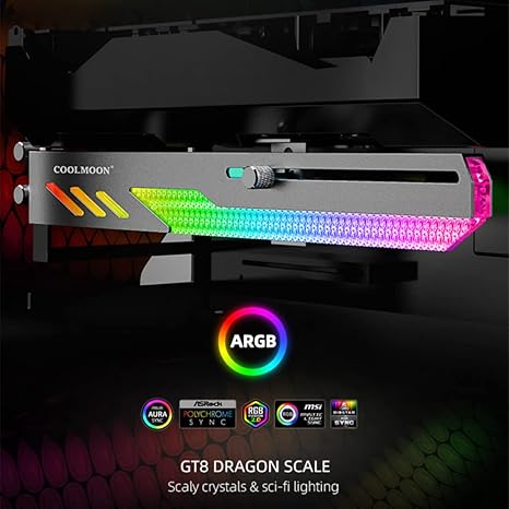 VGA HOLDER GT8 ARGB WITH 3 PIN 3