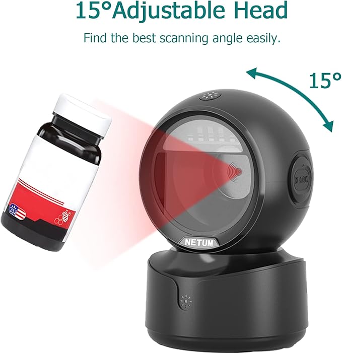 BARCODE READER 2D OMNI DIRECTIONAL USB NETUM 6