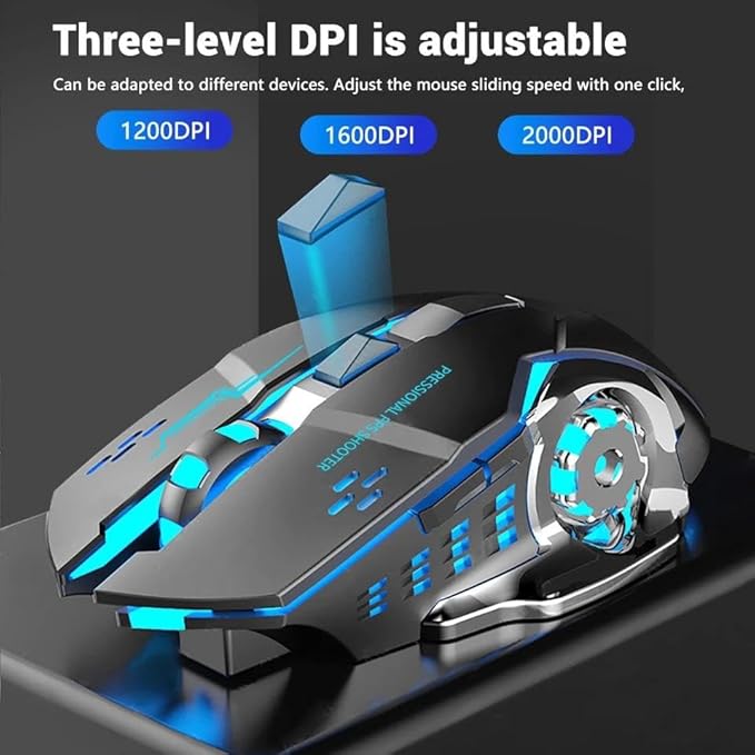 Q13 WIRELESS GAMING MOUSE RECHARGEABLE 3