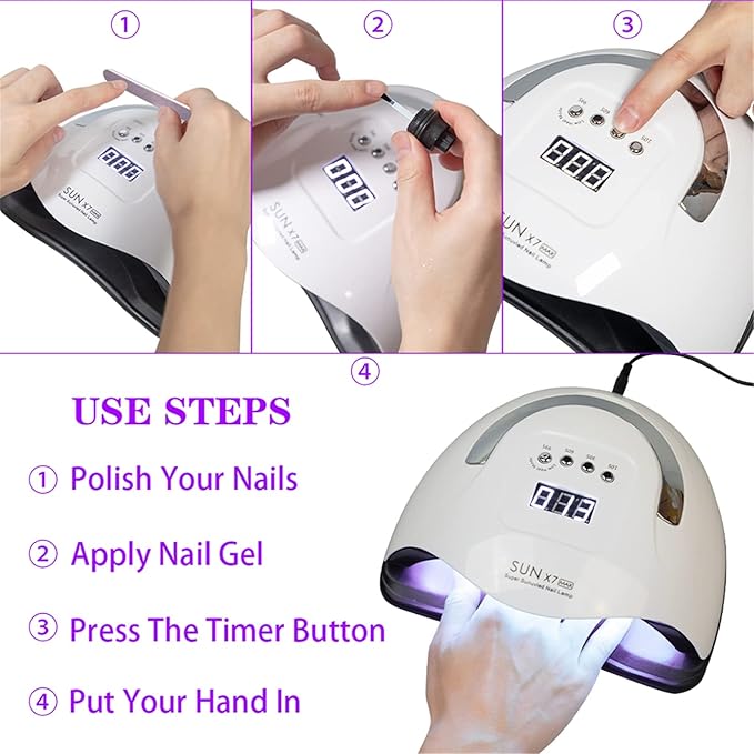 X7 MAX UV LED PROFESSIONAL NAIL LAMP 180W 2