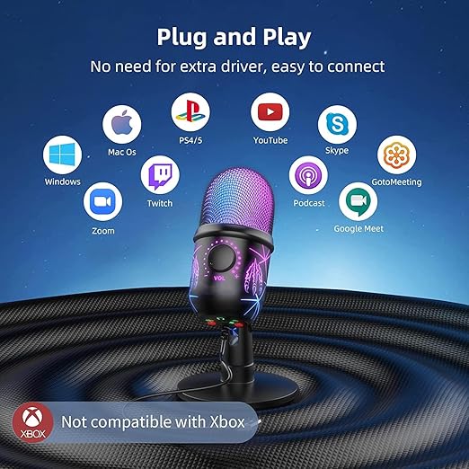 PROFESSIONAL MICROPHONE V5 USB RGB GAMING 3