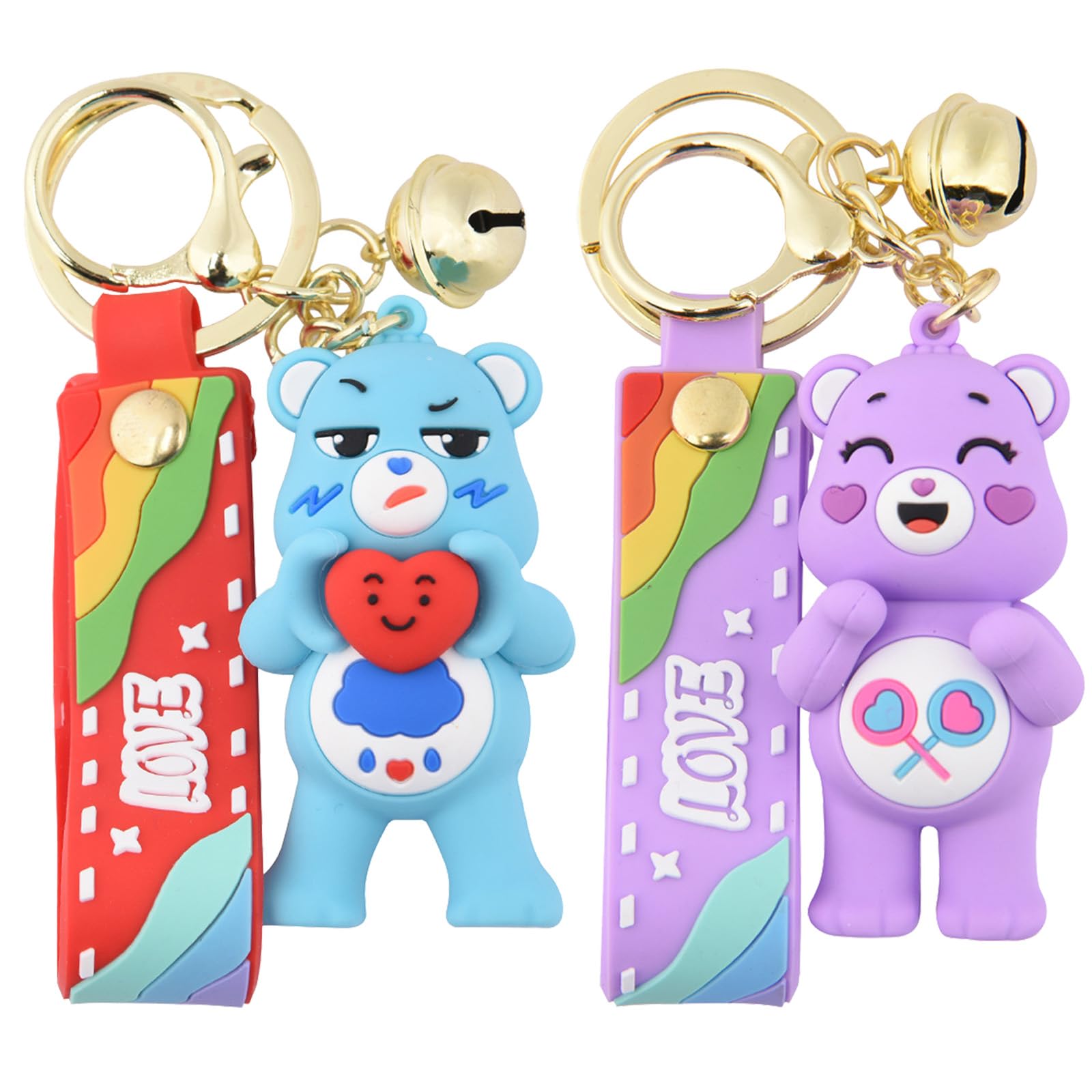KEYCHAIN COLORFUL CARE BEARS COLLECTION 3