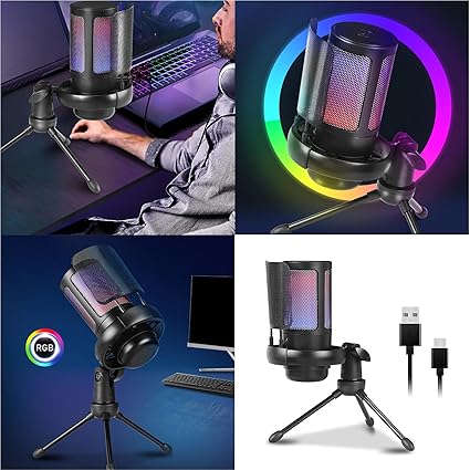 PROFESSIONAL MICROPHONE USB RGB GAMING 4