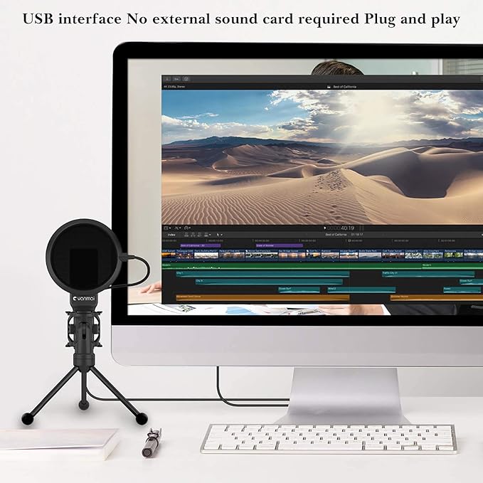 Microphone Sf 777r With Tripod Usb Rgb Gaming 5