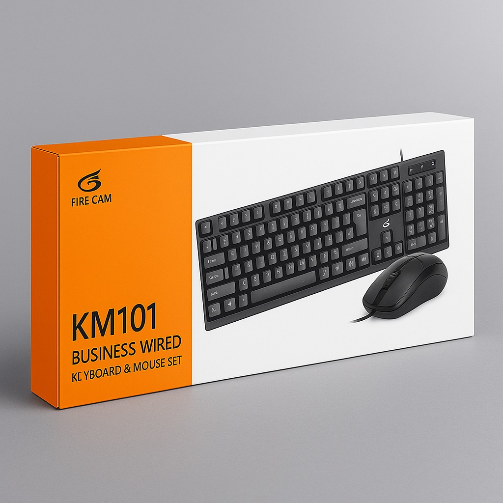 KM101 USB WIRED KEYBOARD & MOUSE COMBO SET