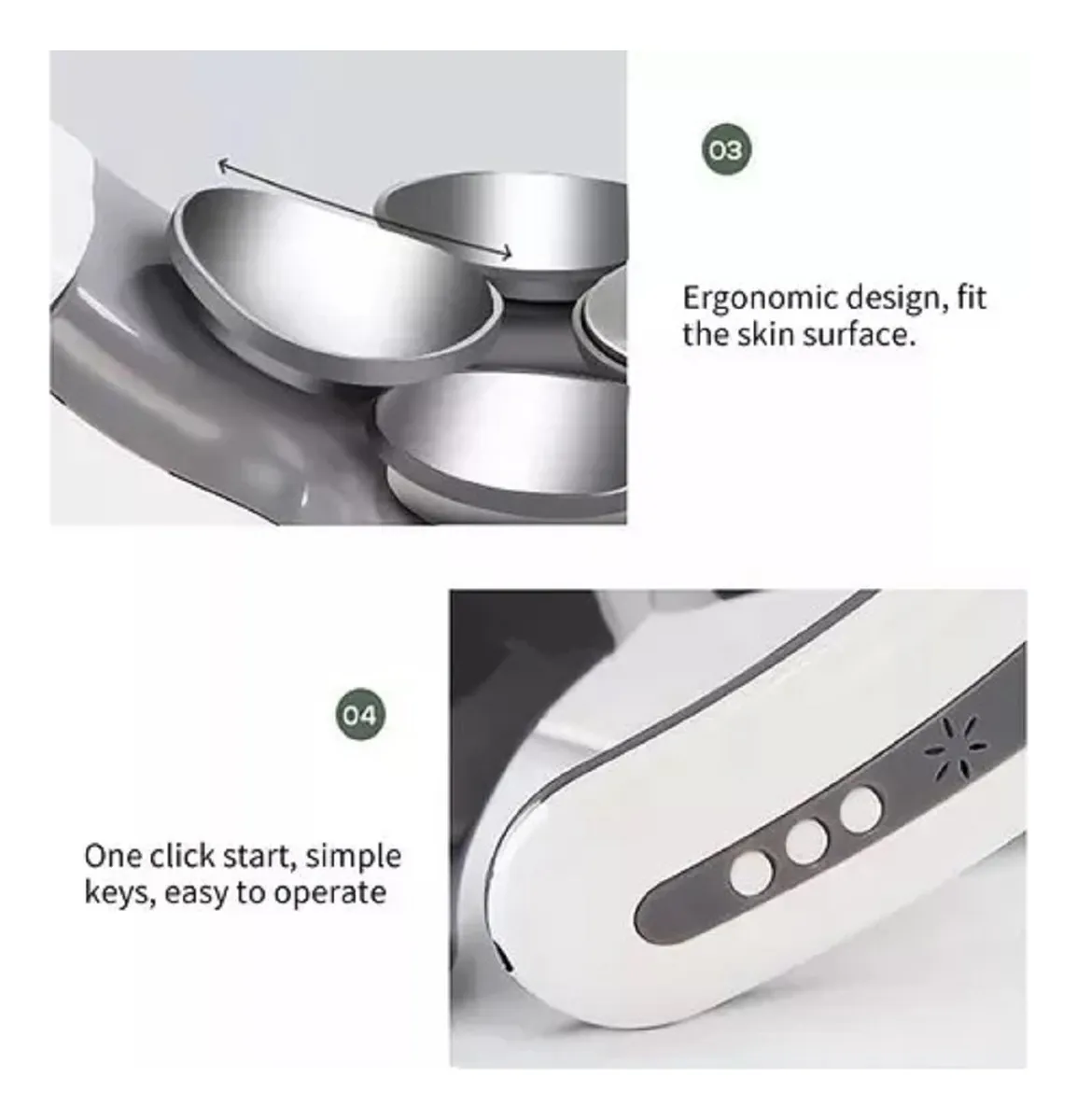 JT688 RECHARGEABLE MASSAGE MACHINE 4 HEADS 3