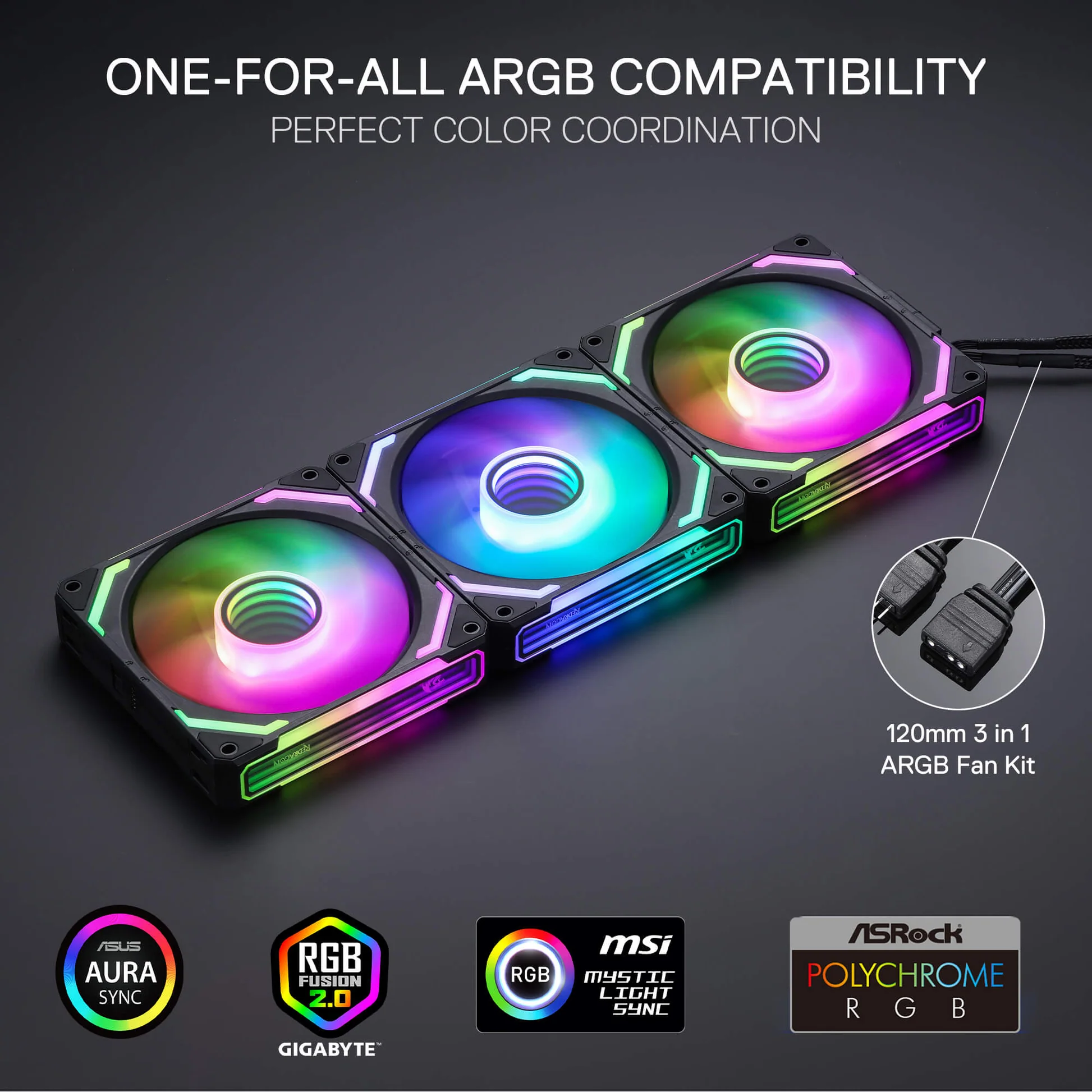 ORION SET OF 3 FANS ARGB 3