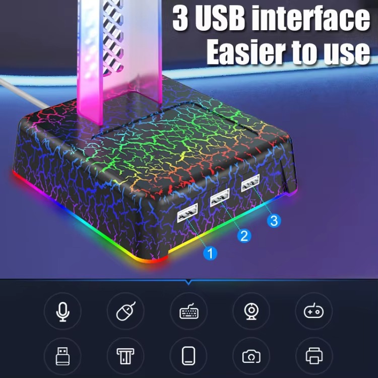 RGB GAMING HEADSET HOLDER STAND Z3 5