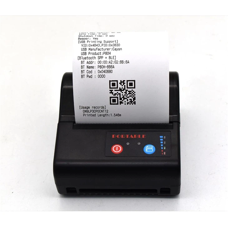 Thermal Receipt & Label Bluetooth Printer 80MM Portable P80H 2