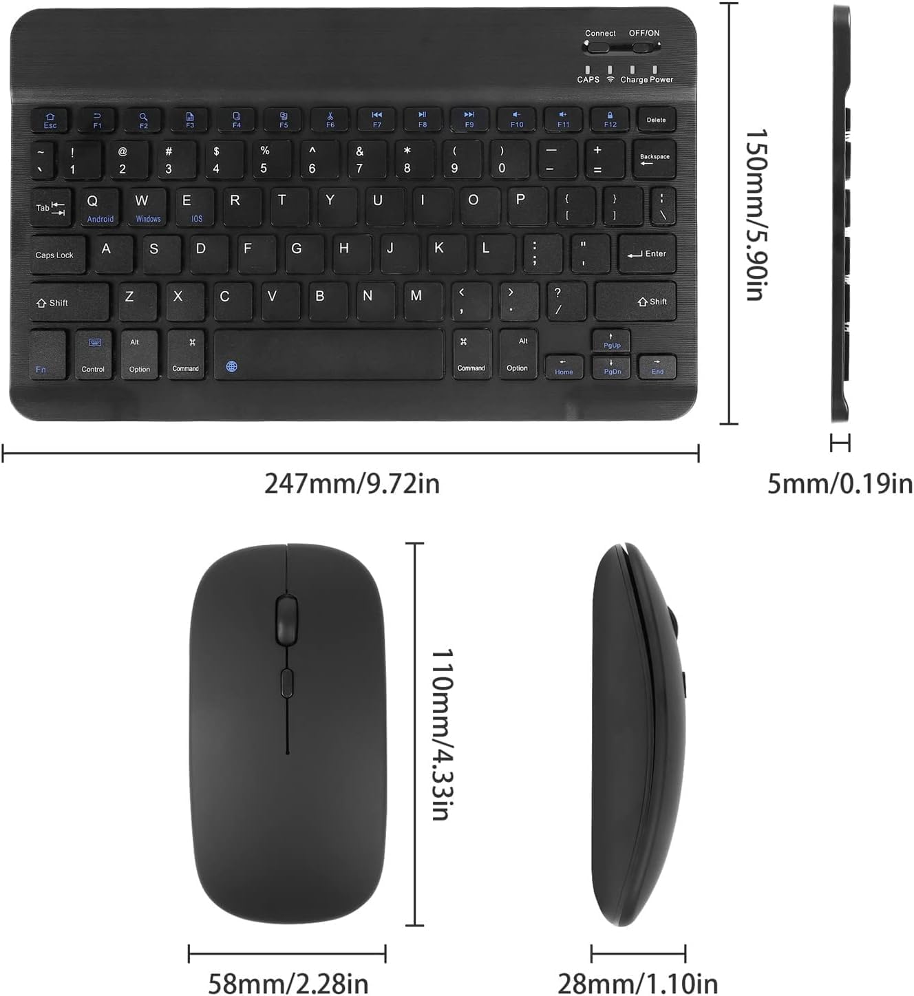 78-Key Wireless Keyboard and Mouse Combo 7