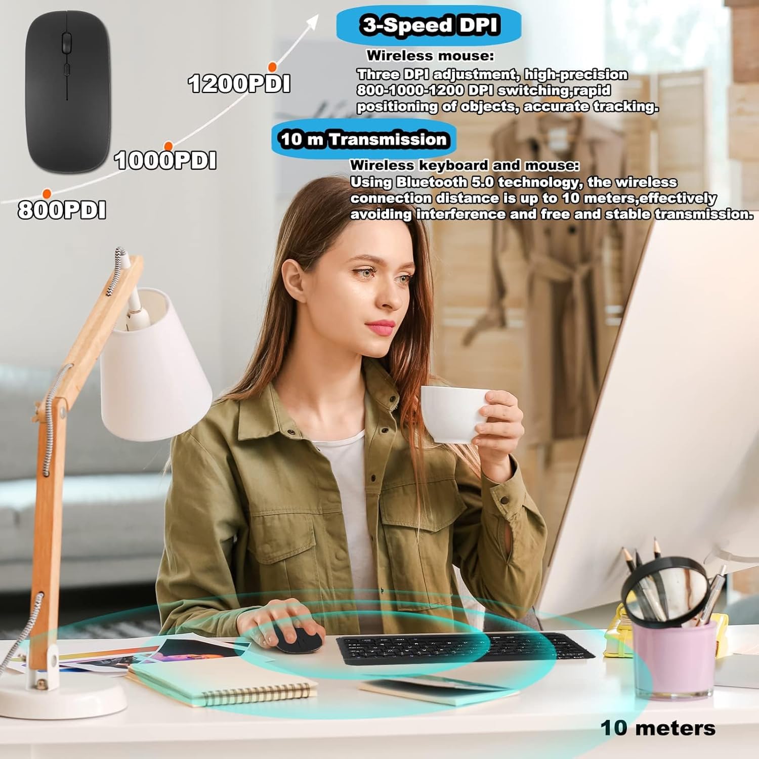 78-Key Wireless Keyboard and Mouse Combo 3