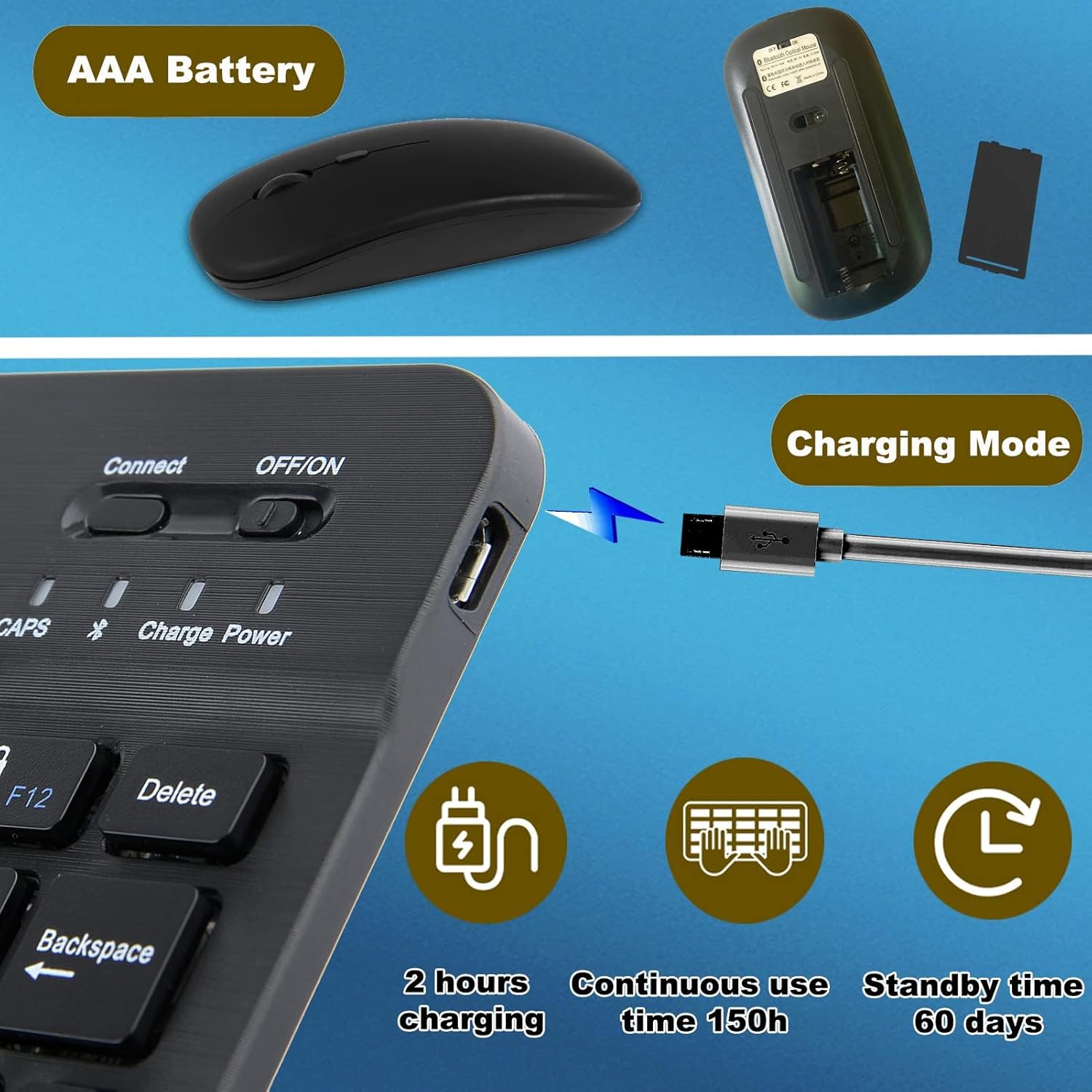 78-Key Wireless Keyboard and Mouse Combo 4