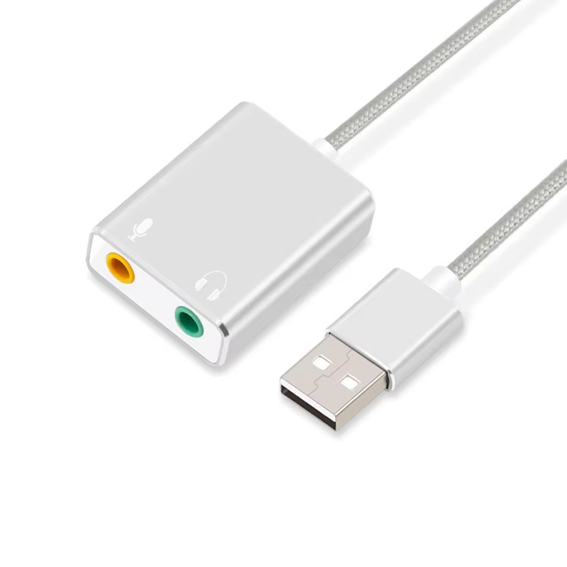 Metal USB Sound Card 7.1 Surround with Cable 2
