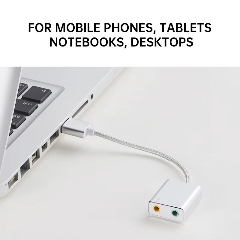 Metal USB Sound Card 7.1 Surround with Cable 3