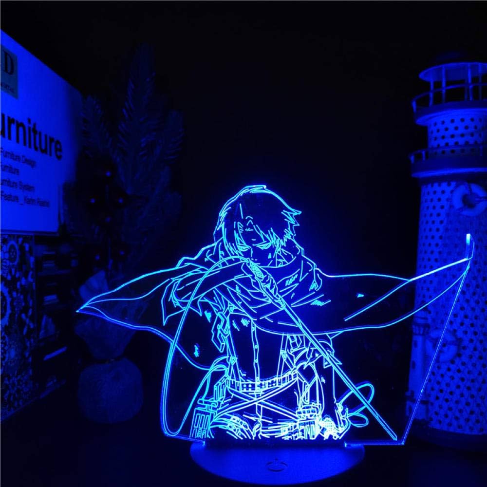 Levi Ackerman - Attack on Titan Original 3D Anime Night Light Lamp LED