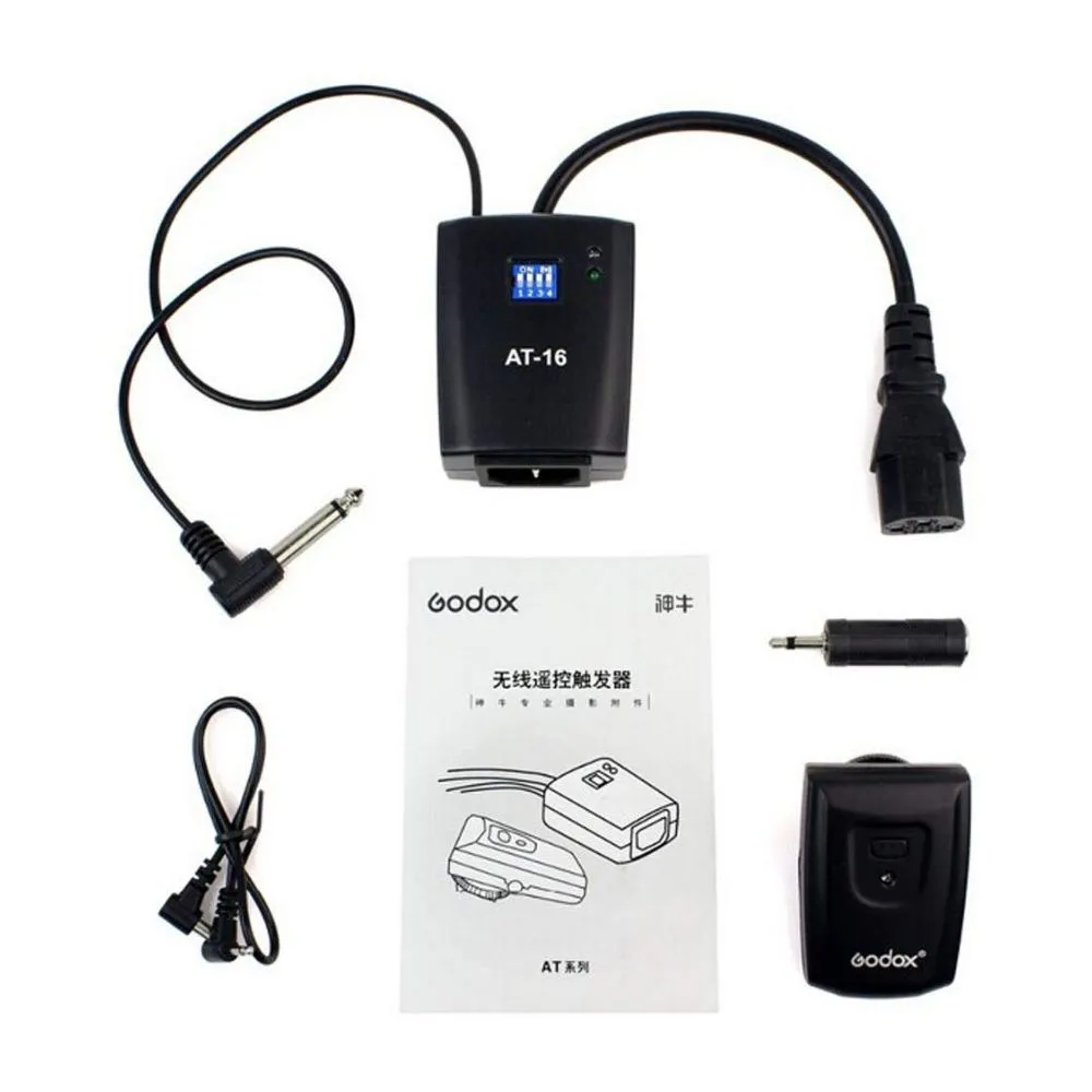 Godox 16 Channels Wireless Flash Trigger with Receiver Set, At-16 5
