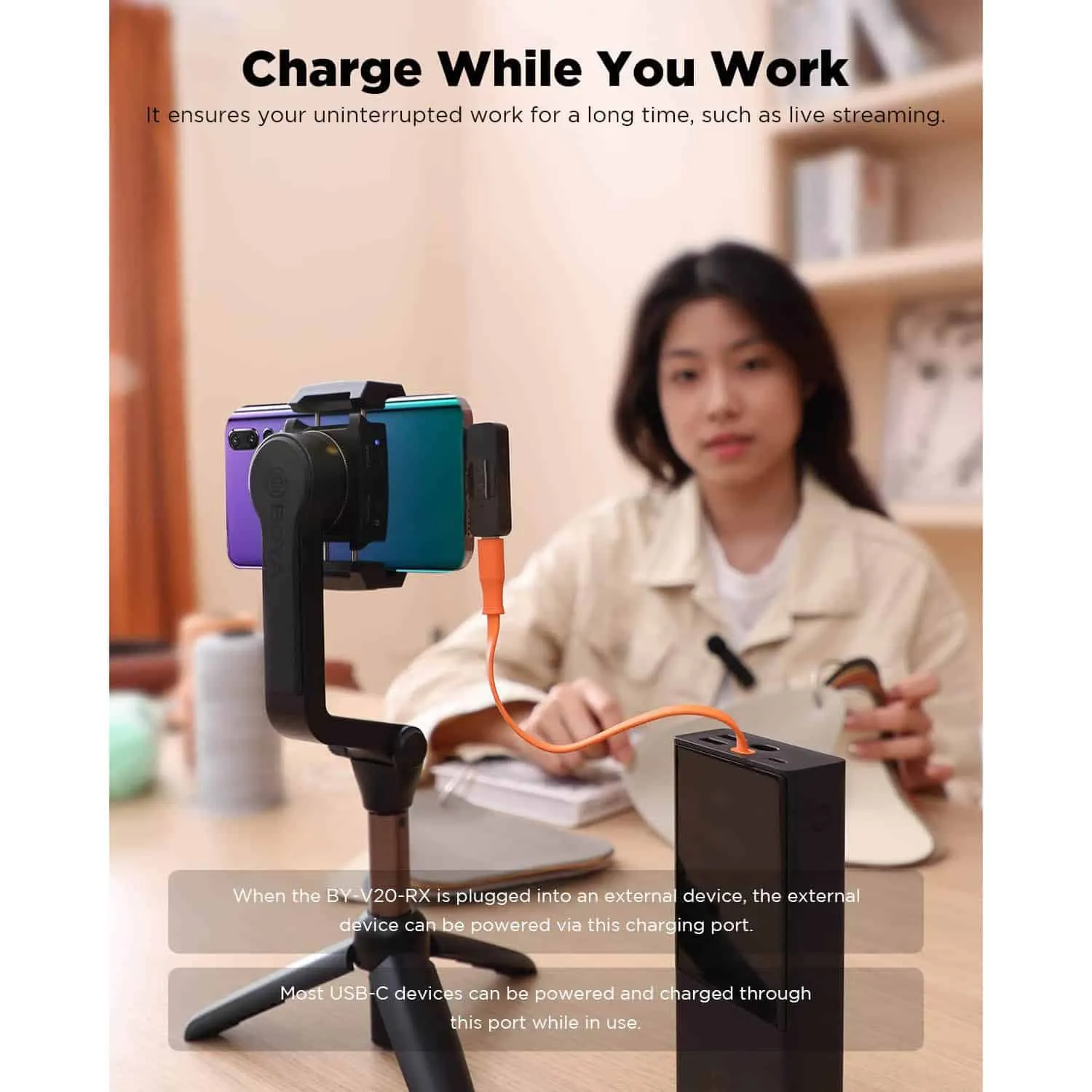 BOYA BY-V20 USB-C Wireless Microphone (2 Person) 5