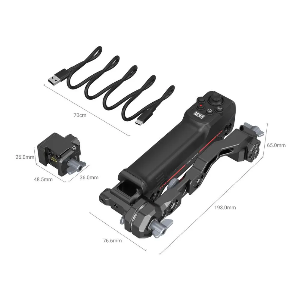 SmallRig Wireless Control Sling Handgrip for DJI RS 2/RS 3 Pro/RS 4/RS 4 Pro 3