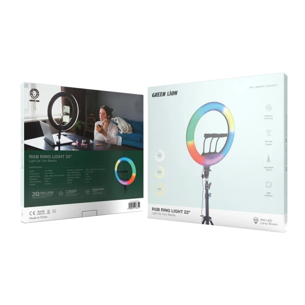 Green Lion RGB Ring Light 22″ 2