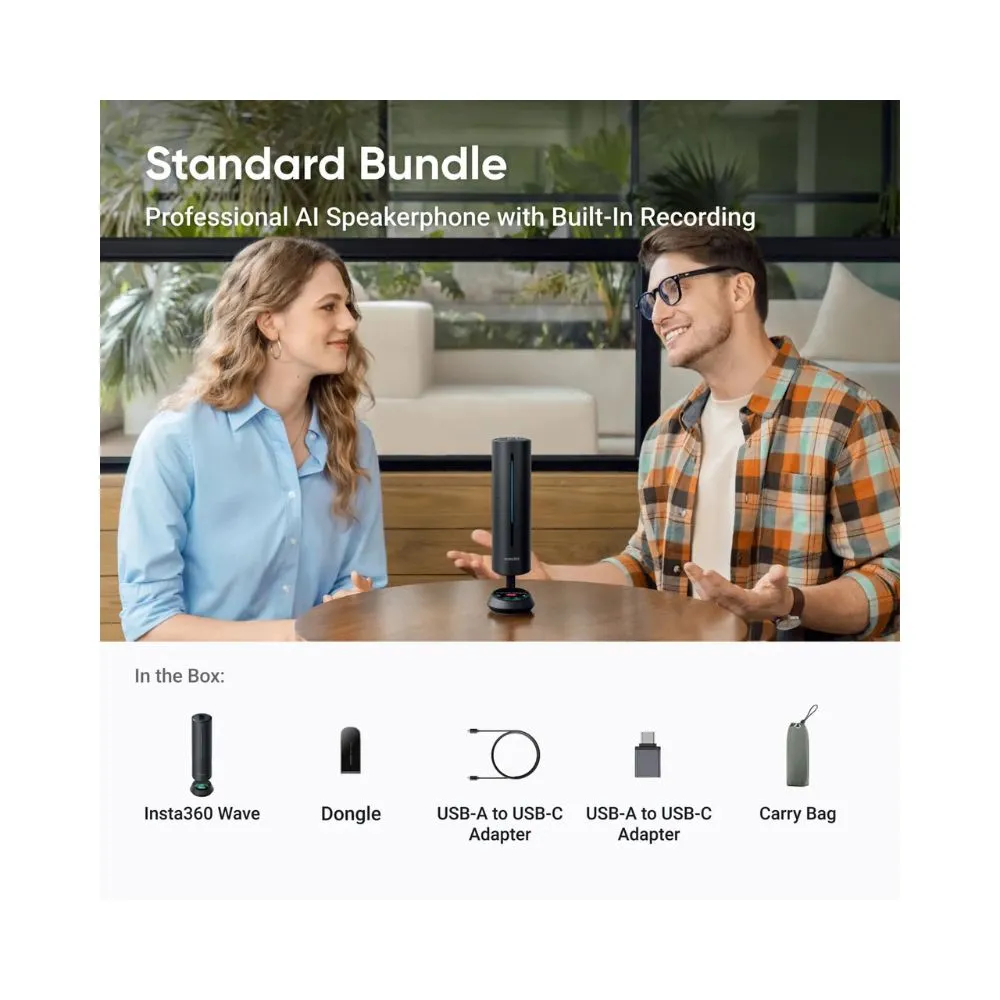 Insta360 Wave Conference Speakerphone AI 8 8