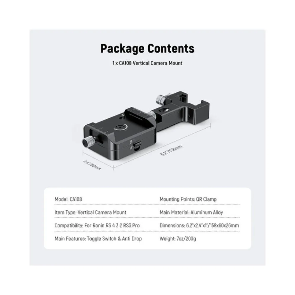 NEEWER CA108 Vertical Camera Mount 3
