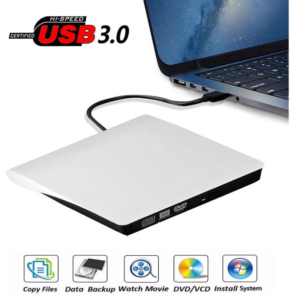 DVDRW External USB Transcend Slim WHITE